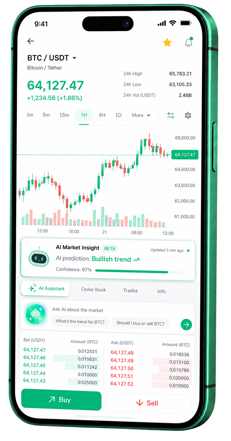 Application mobile de trading Immediate Invex fonctionnant sur un smartphone